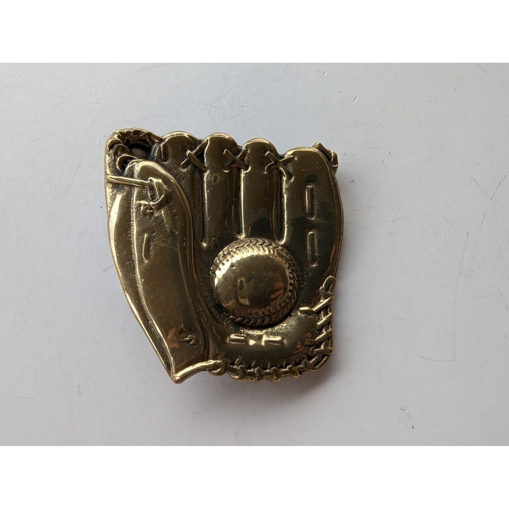 VTG BBB 6033 Baron Belt Brass Buckle 1979 Baseball Glove Ball Vintage Sports